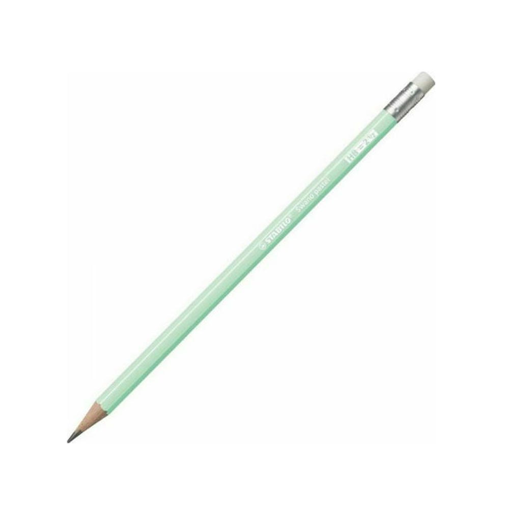 Μολύβι με Γόμα HB Swano Pastel 4908/02 Πράσινο Stabilo - 97996