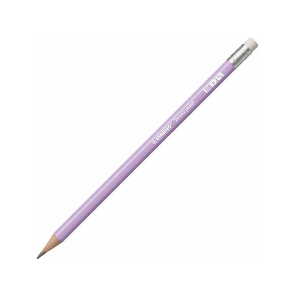Μολύβι με Γόμα HB Swano Pastel 4908/03 Λιλά Stabilo - 97998