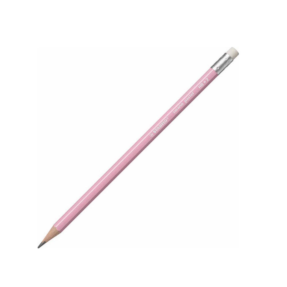 Μολύβι με Γόμα HB Swano Pastel 4908/05 Ροζ Stabilo - 97994