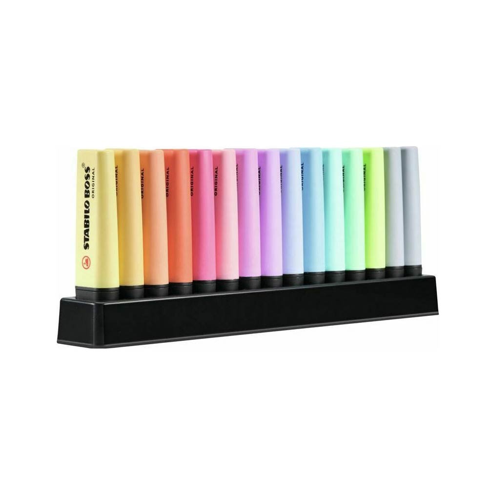Μαρκαδόροι Υπογράμμισης Boss Deskset Pastel 15τμχ 7015/02 Stabilo