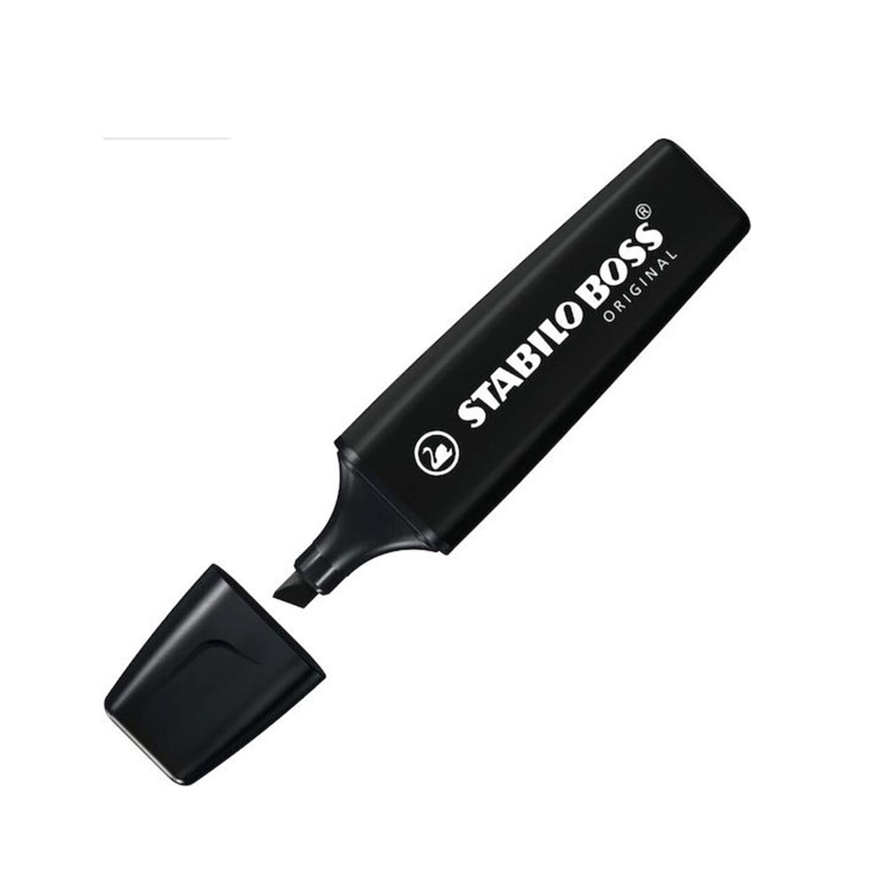 Μαρκαδόρος Υπογράμμισης Boss Original Black 5mm 70/45 Stabilo - 98189