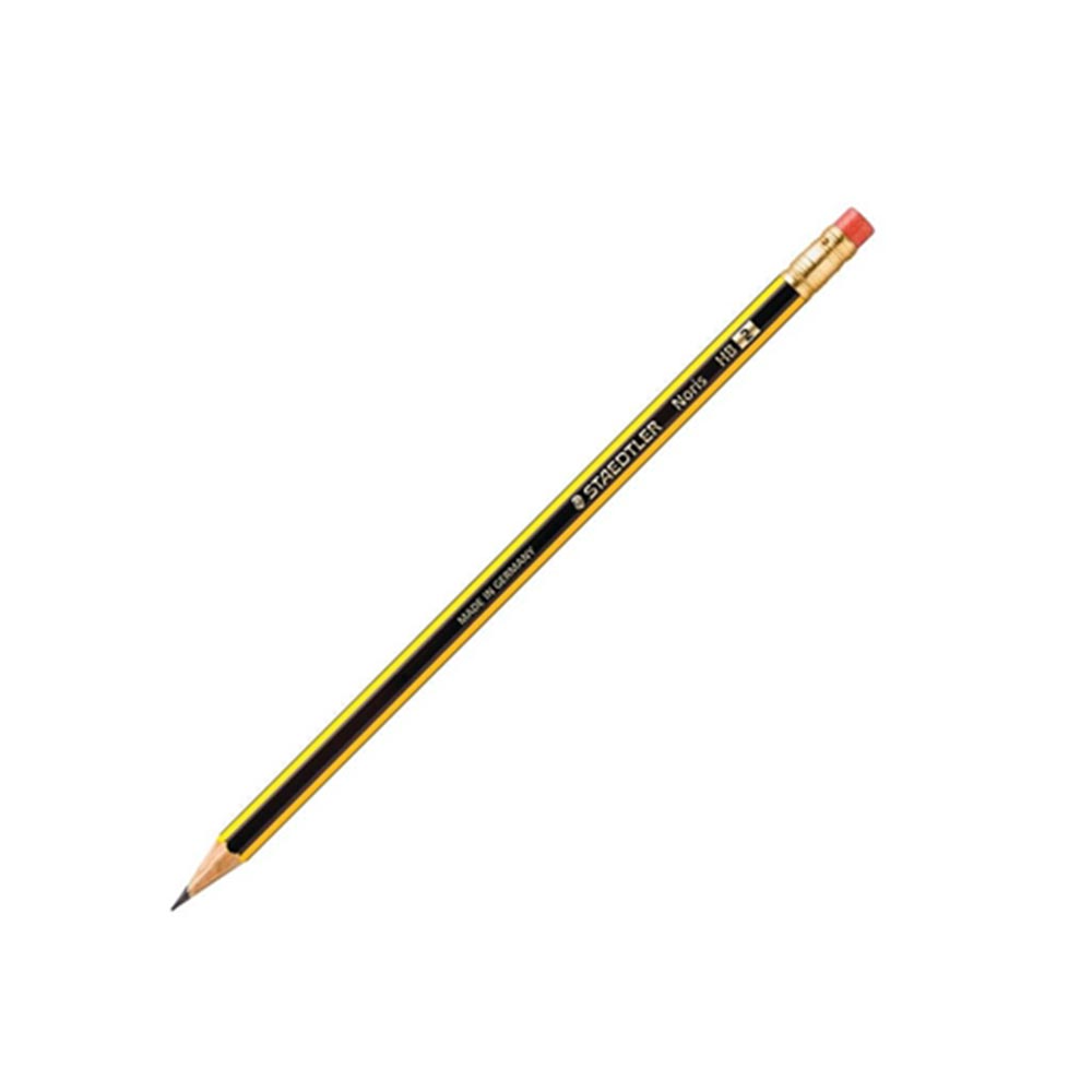 Ξύλινα Μολύβια Noris με Γόμα ΗΒ2 Σετ 12 τμχ 120-2 Staedtler - 1