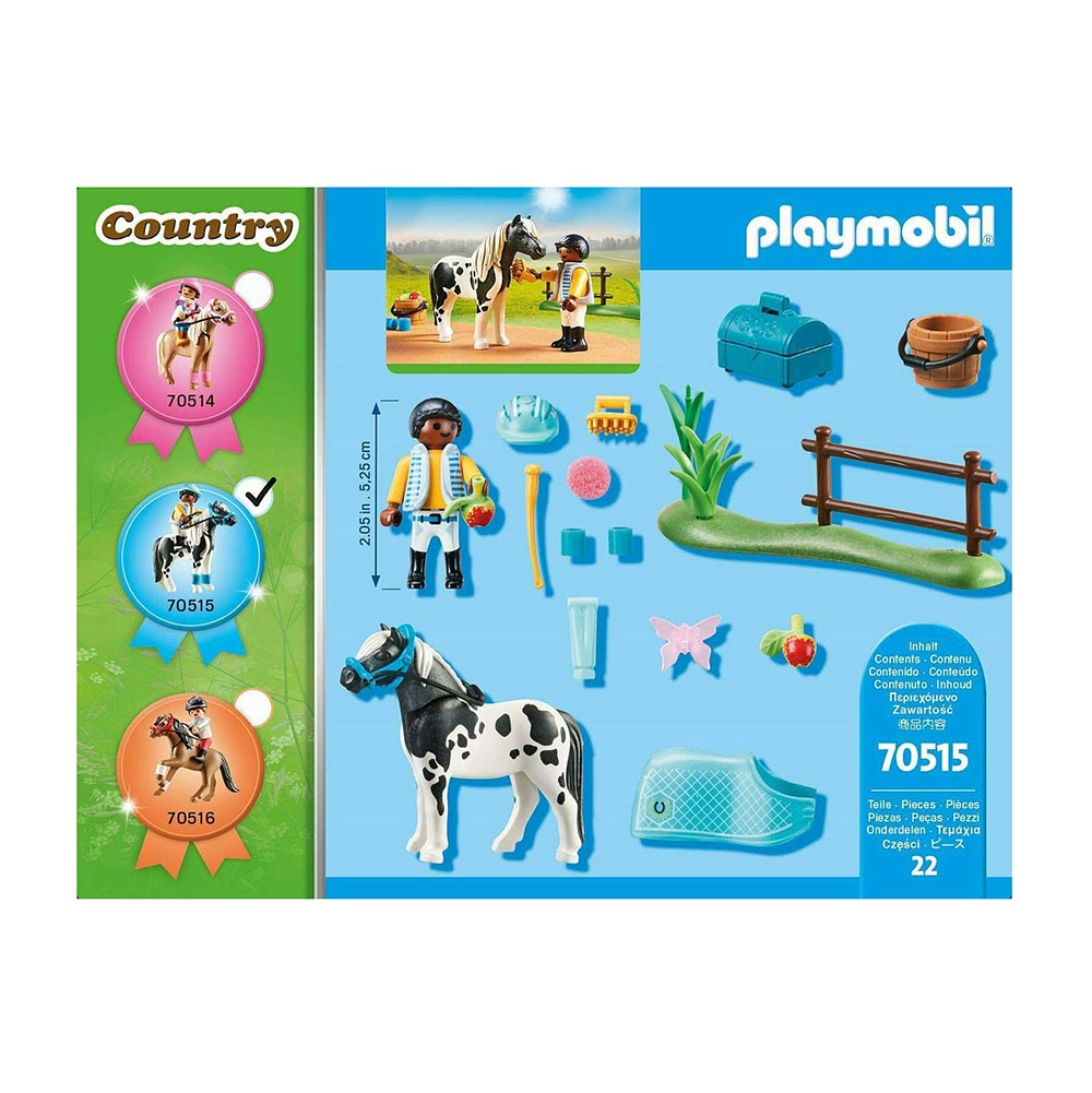 Country Life- Αναβάτης Με Πόνυ Lewitzer 70515 Playmobil - 3