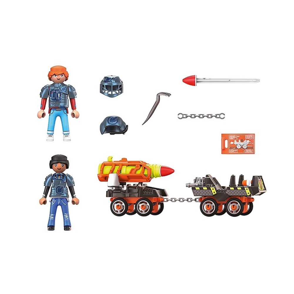 Dino Rise - Μαχητές Με Όχημα Μεταφοράς Πυραύλων 70929 Playmobil - 2