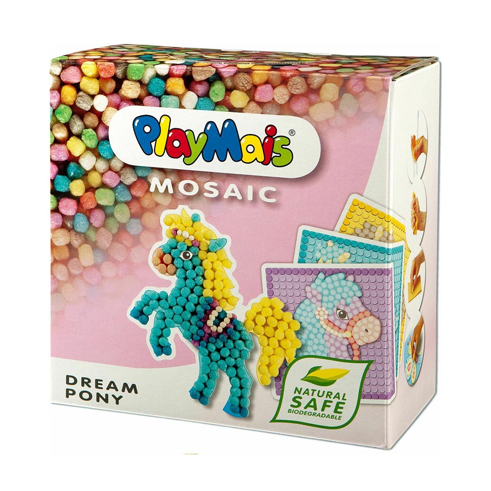 Κατασκευή από Καλαμπόκι -Σετ Χειροτεχνίας Mosaic Dreamy Pony 6τεμ. 160179 Playmais - 0