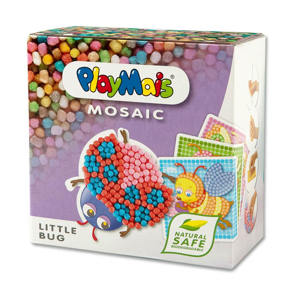 Κατασκευή με Σφουγγαράκια από Καλαμπόκι Mosaic - Little Bug 160501 Playmais  - 0