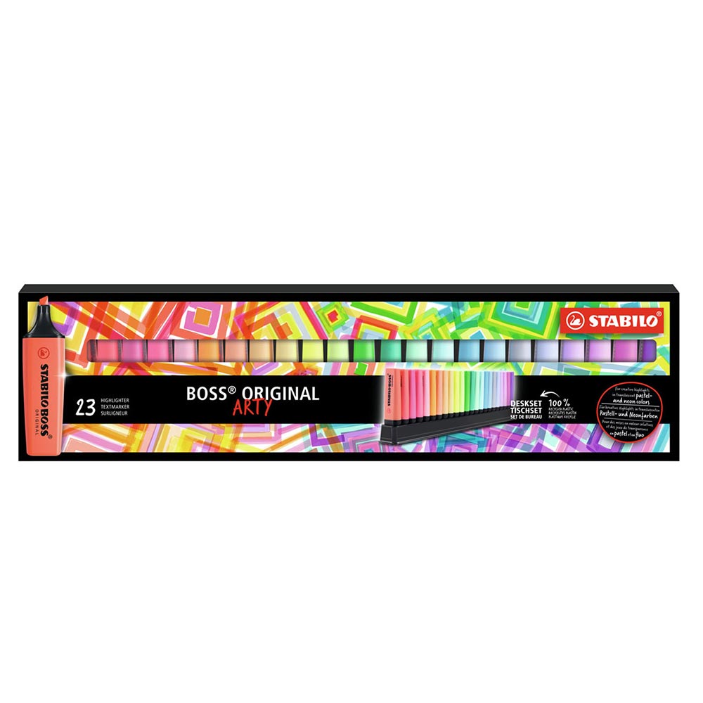 Μαρκαδόροι Υπογράμμισης Arty Boss Deskset 23τμχ 128070123 Stabilo