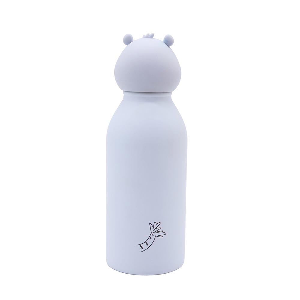 Ανοξείδωτο Μπουκάλι Θερμός 350ml Lucky Animals- Hippo Lilly 28304 Lulubug Handmade - 1
