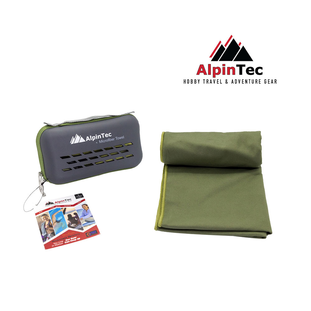 Πετσέτα Microfiber DryFast L 60x120 Army Green MS-L-DG Alpintec - 36389