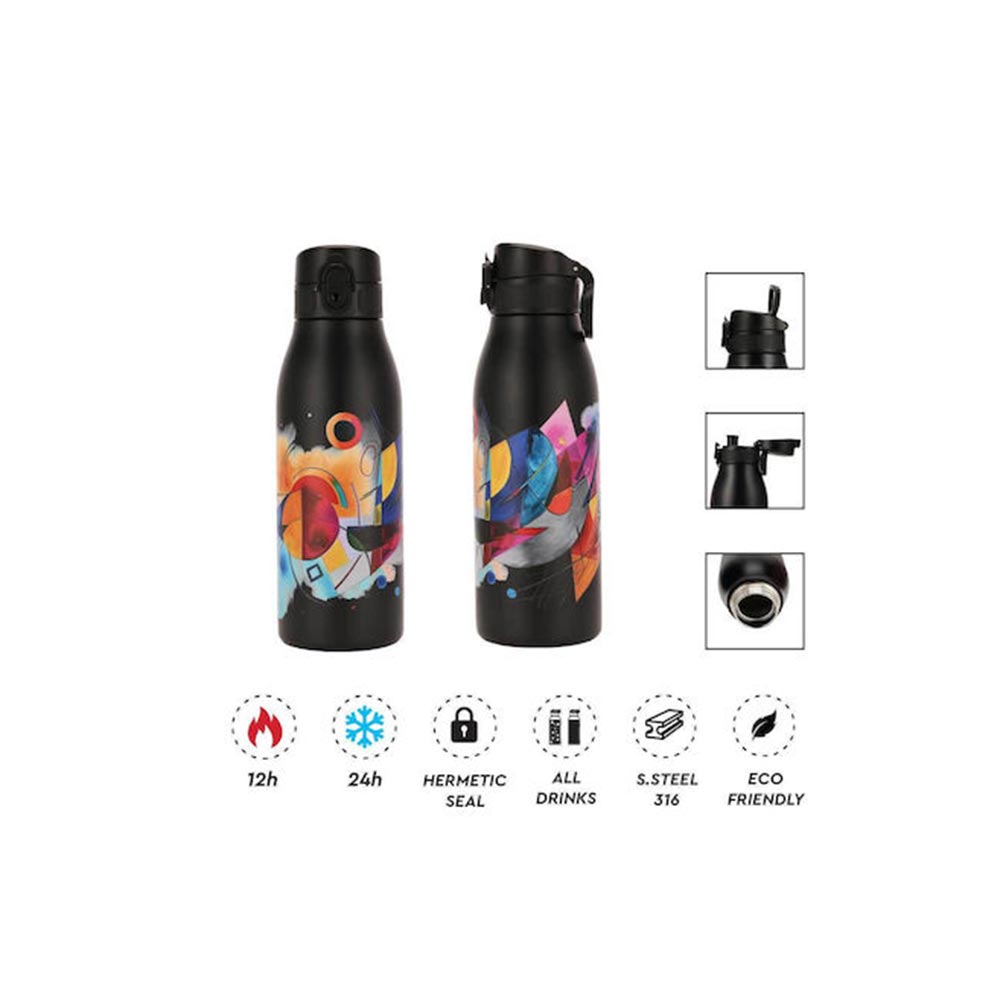 Ανοξείδωτο Μπουκάλι Θερμός Fellow 600ml Black 316/304 TH-700ABS AlpinPro - 2