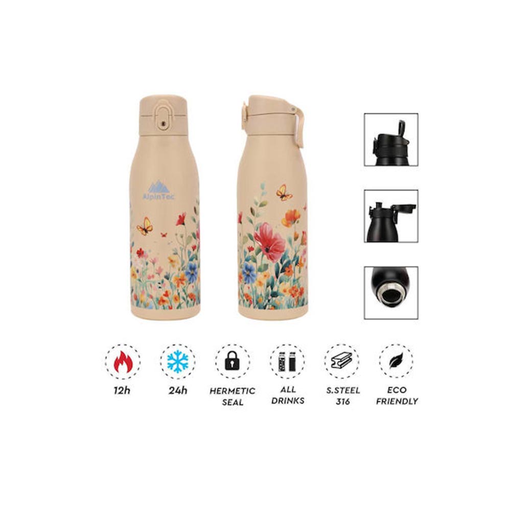 Ανοξείδωτο Μπουκάλι Θερμός Fellow 600ml Ivory Jade White 316/304 TH-700JW AlpinPro - 1
