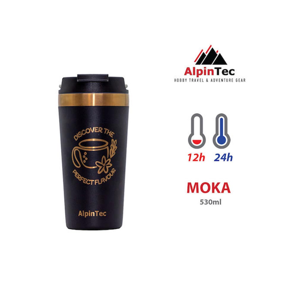 Θερμός Moka Με Κεραμική Επίστρωση Black 530ml TG-530BL AlpinPro - 124691
