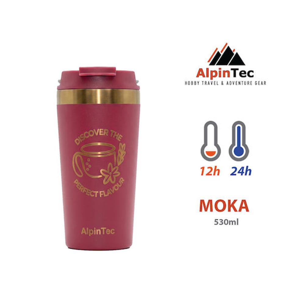 Θερμός Moka Με Κεραμική Επίστρωση Red 530ml TG-530RD AlpinPro - 124689