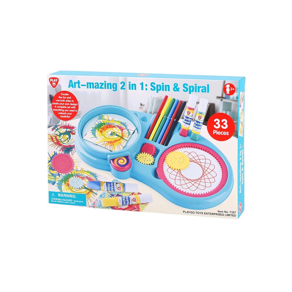 Παιχνίδι Ζωγραφικής Art-Mazing Spin & Spiral 2 In 1 7357 Playgo - 107104