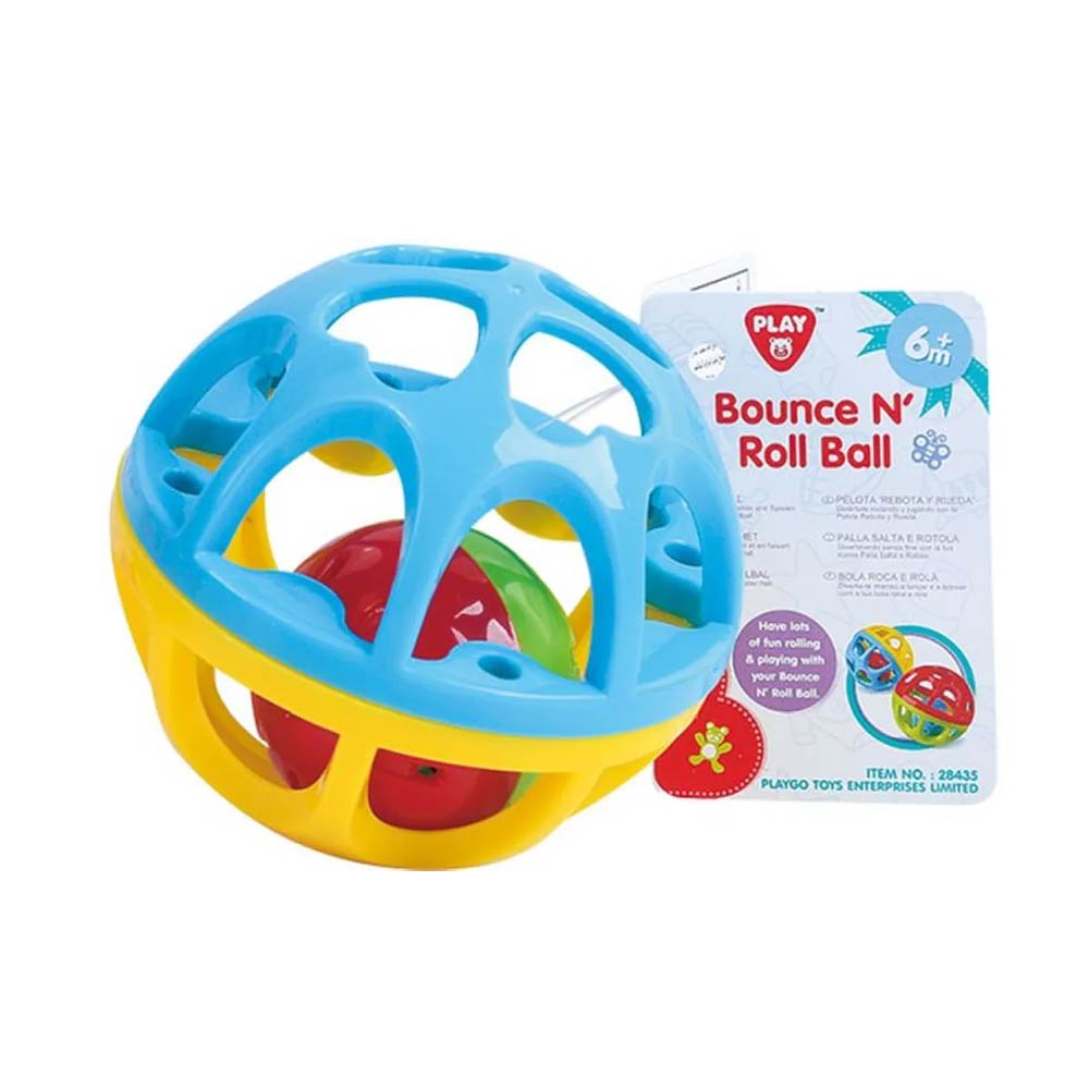 Κουδουνίστρα Bounce N'Roll Ball σε 2 Σχέδια 28435 Playgo - 0