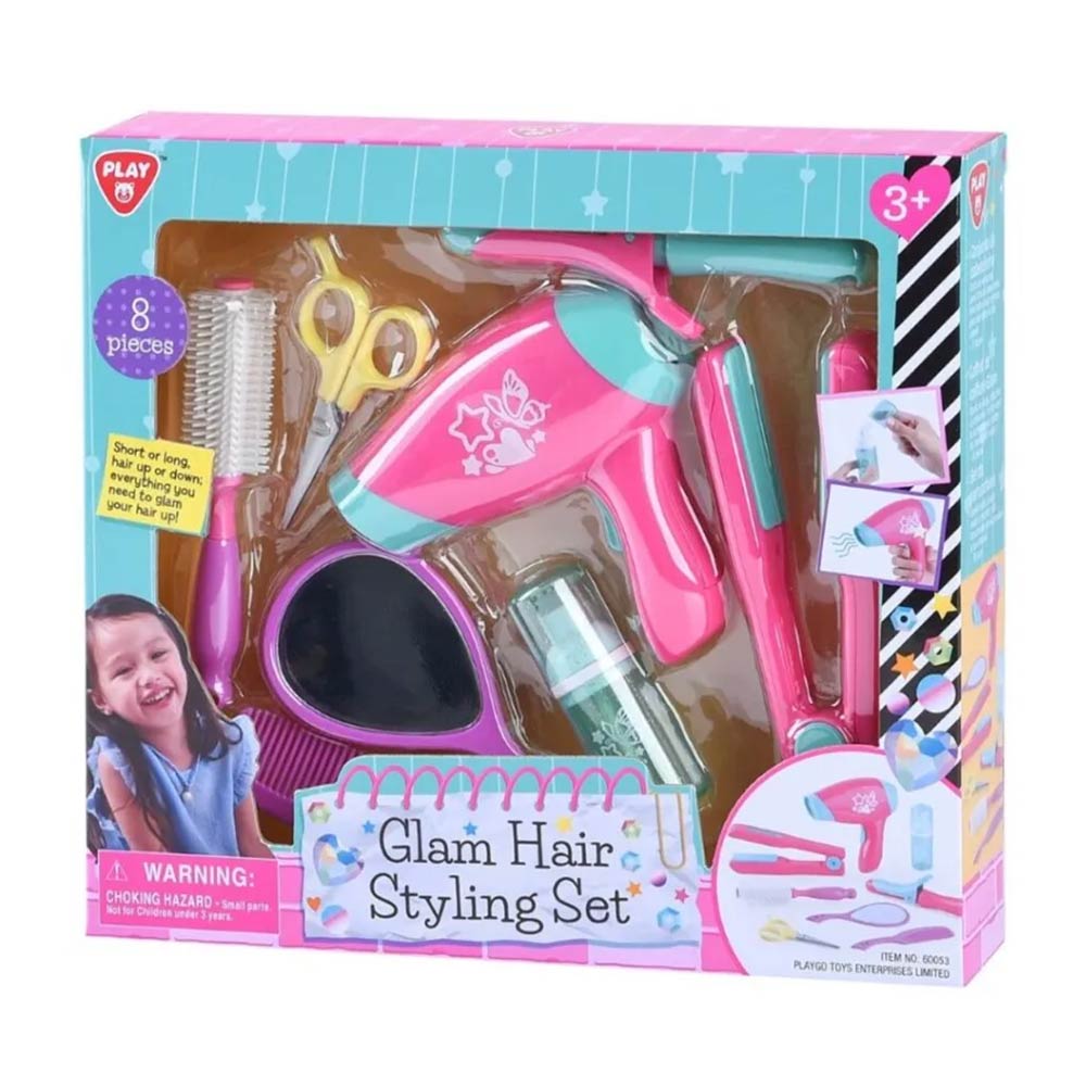 Σετ Κομμωτικής Glam Hair 8τμχ 60053 Playgo - 82478