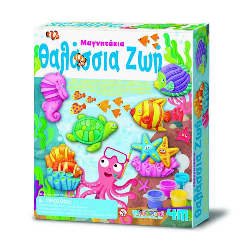 Μαγνητικό Παιχνίδι Κατασκευών Θαλάσσια Ζωή Μαγνητάκια / Καρφίτσα 4M0149 4M - 0