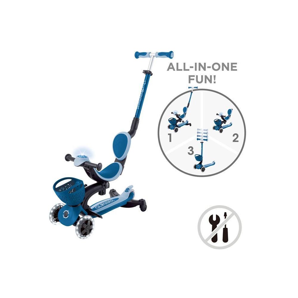 Πατίνι Τρίτροχο με Κάθισμα Go.Up Baby Lights 360 Dark Blue 844-100 Globber - 4