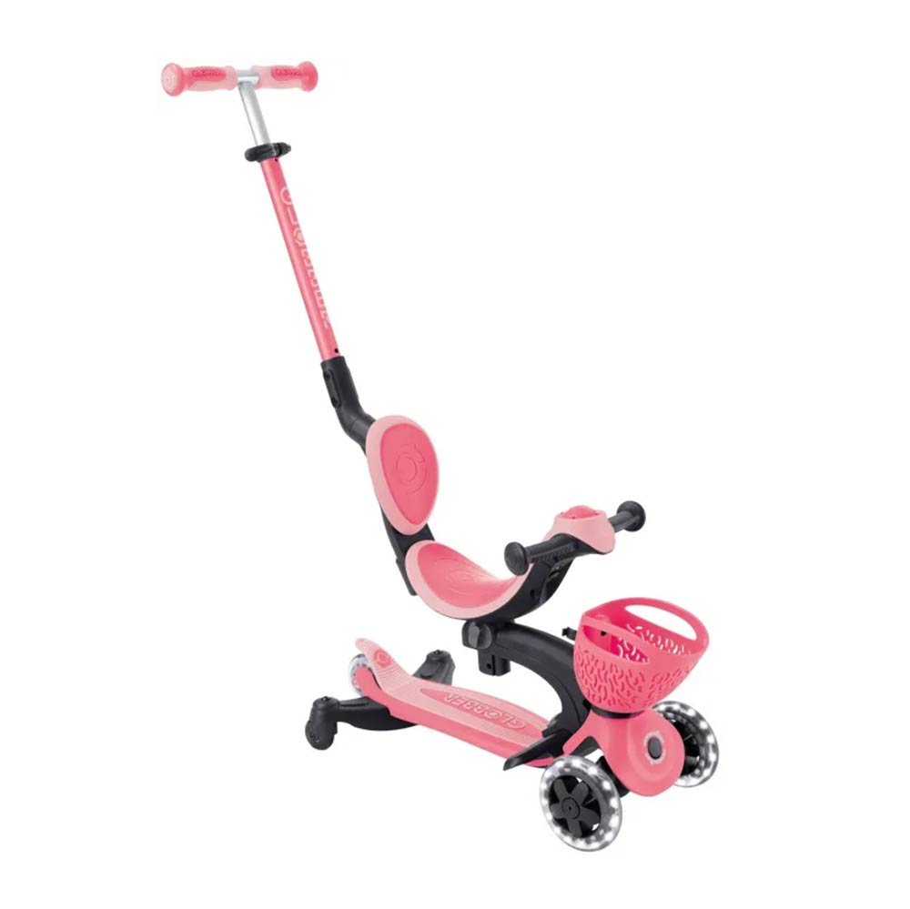 Πατίνι Τρίτροχο με Κάθισμα Go.Up Baby Lights 360 Coral Pink 844-210 Globber - 85594