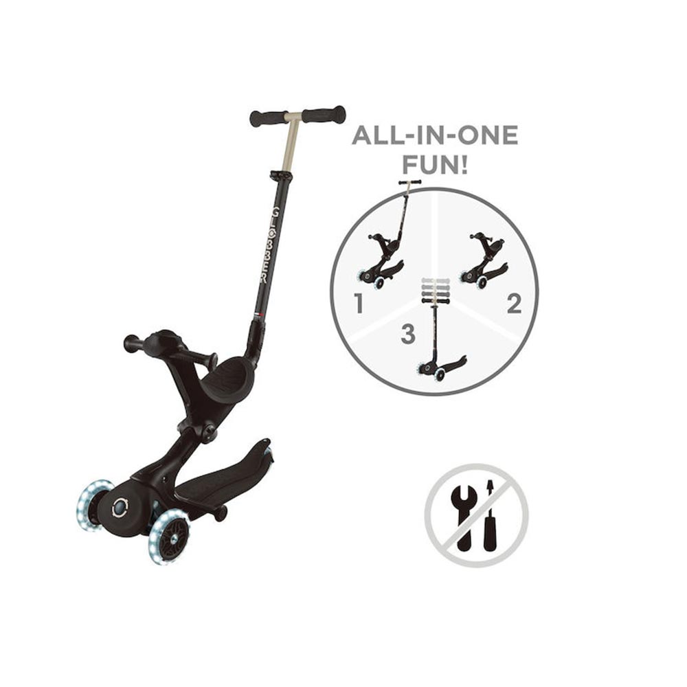 Πατίνι Τρίτροχο με Κάθισμα Go.Up Deluxe Fantasy Lights Black 646-720-2 Globber - 2