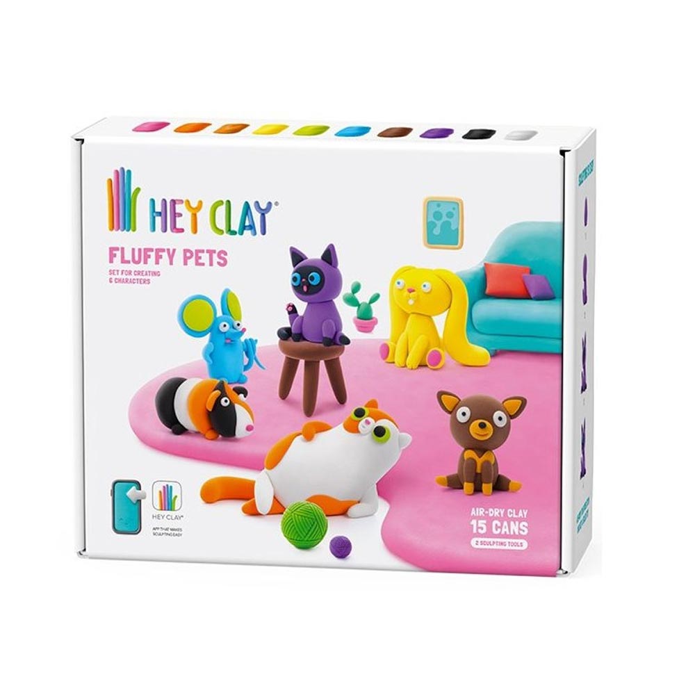 Παιχνίδι Κατασευών με Πηλό Hey Clay Fluffy Pets 440070 Desyllas - 105560