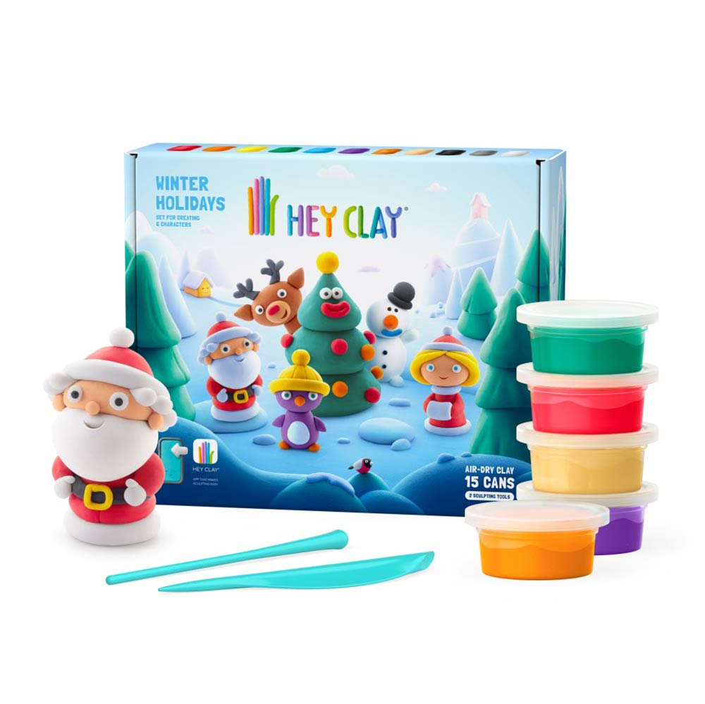 Παιχνίδι Κατασευών με Πηλό Hey Clay Winter Holidays 440069 Desyllas - 84834