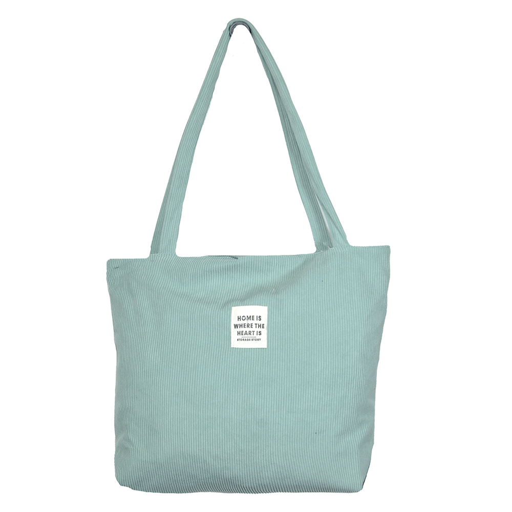 Τσάντα Μεγάλη Κοτλέ Τιρκουάζ Χρώμα 892-152 - 114486