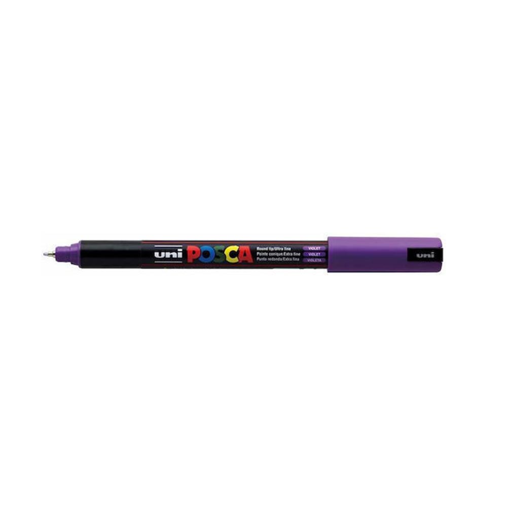 Μαρκαδόρος Σχεδίου Ανεξίτηλος Posca 0.7mm Violet PC-1MR Uni - 97117