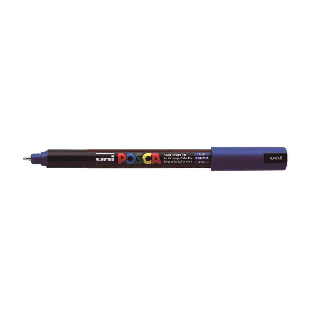 Μαρκαδόρος Σχεδίου Ανεξίτηλος Posca 0.7mm Blue PC-1MR Uni