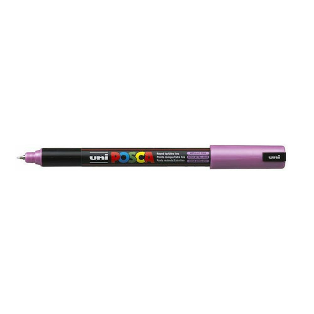 Μαρκαδόρος Σχεδίου Ανεξίτηλος Posca 0.7mm Metallic Pink PC-1MR Uni - 97113