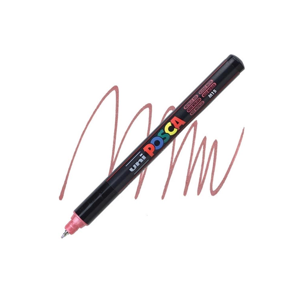 Μαρκαδόρος Σχεδίου Ανεξίτηλος Posca 0.7mm Metallic Red PC-1MR Uni - 1