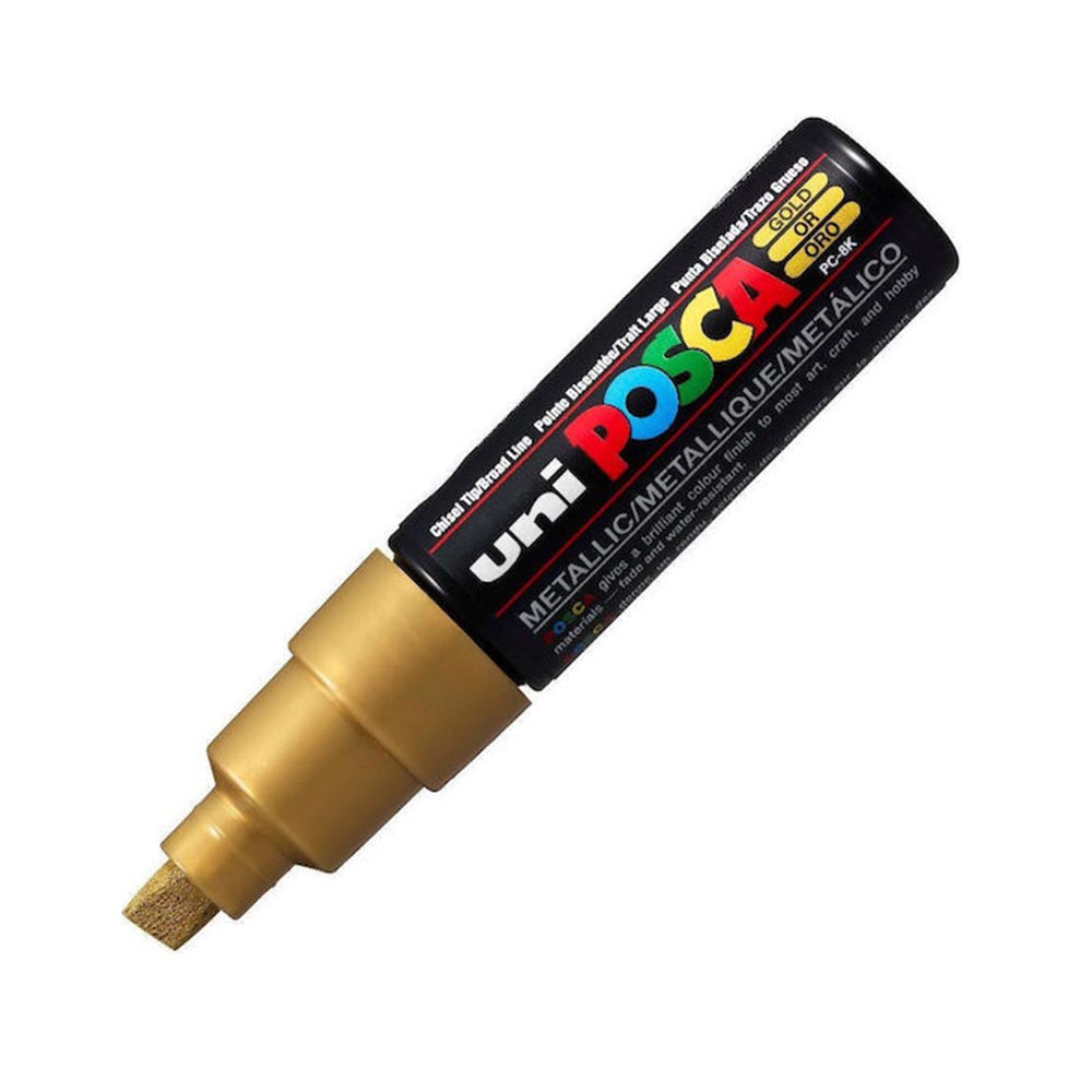 Μαρκαδόρος Ανεξίτηλος Posca 8.0mm Χρυσό PC-8K Uni - 125150