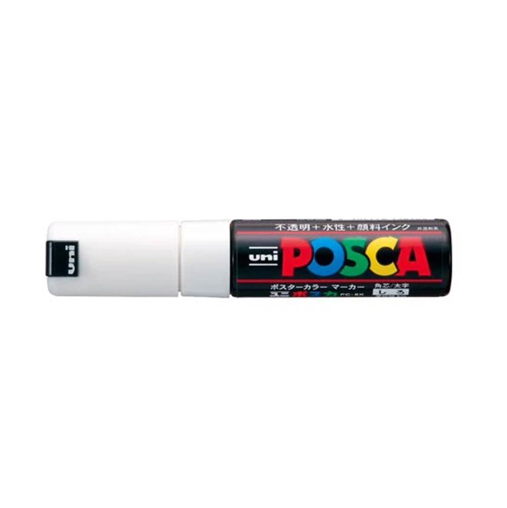 Μαρκαδόρος Ανεξίτηλος Posca 8.0mm Λευκό PC-8K Uni - 67684