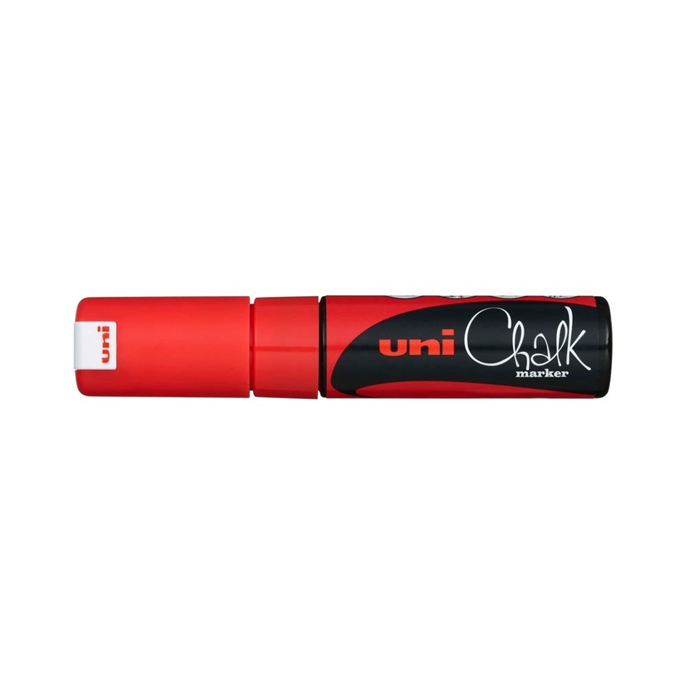 Μαρκαδόρος Υγρής Κιμωλίας 8.0mm Κόκκινο PWE-8K Uni - 0
