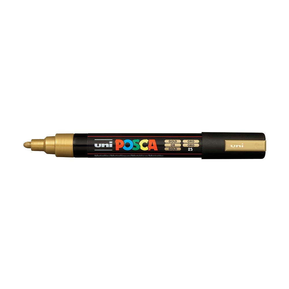 Μαρκαδοράκι Ανεξίτηλο Posca Medium 1.8-2.5mm Χρυσό PC-5M Uni - 78992