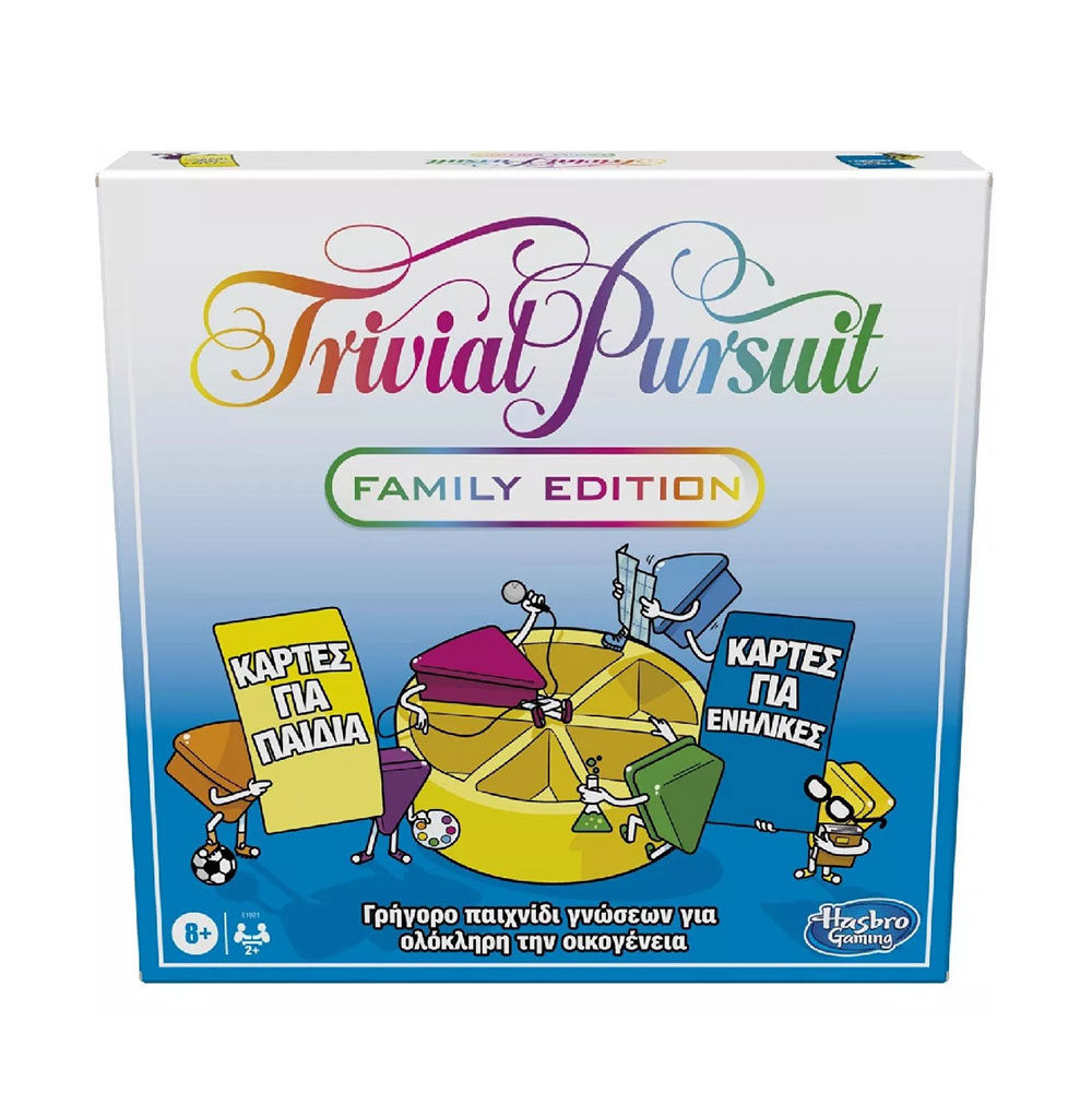 Επιτραπέζιο Παιχνίδι Trivial Pursuit Family Edition 8+ Ετών E1921 Hasbro  - 49975