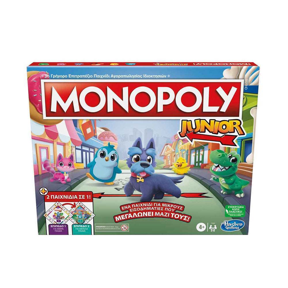 Επιτραπέζιο Παιχνίδι Monopoly Junior 2 Σε 1 F8562 Hasbro - 69179