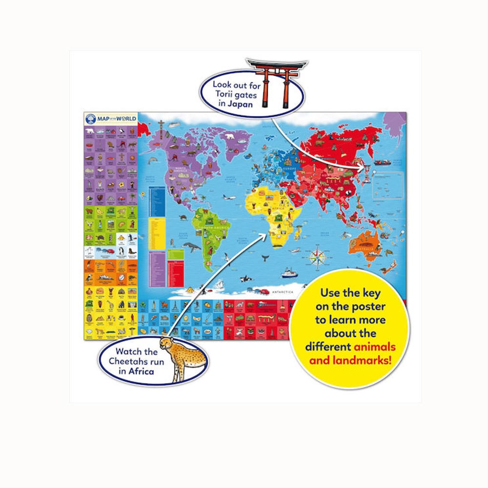 Map of the World - 150 Piece Jigsaw Puzzle ORCH307 Orchard Toys - 2