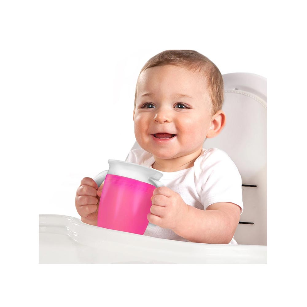 Εκπαιδευτικό Κύπελλο Miracle 360° Trainer Cup Ροζ 207ml 12272 Munchkin - 2