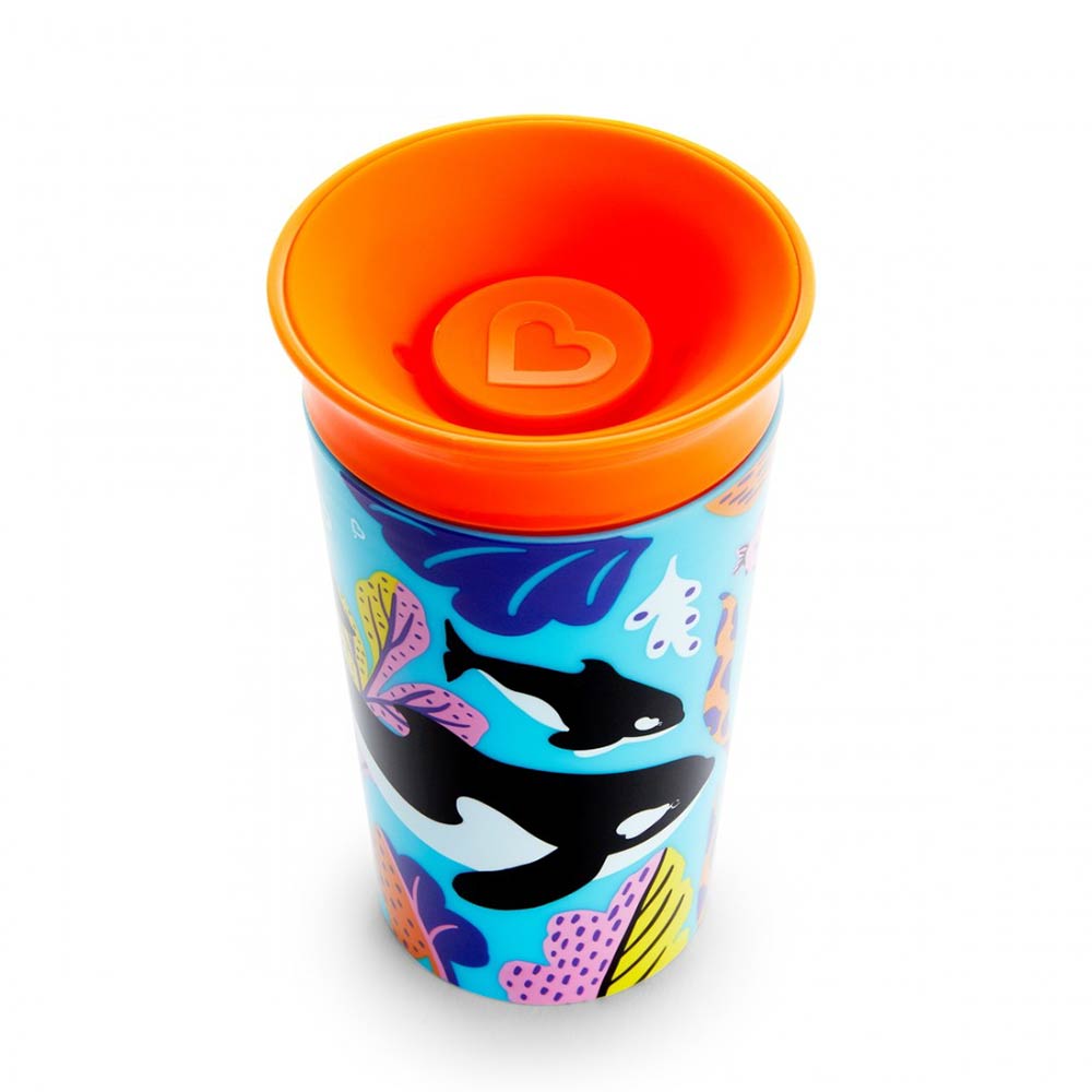 Εκπαιδευτικό Κύπελλο Miracle 360° Sippy Cup Polar Bear/ Orca 266ml 2τμχ 51766 Munchkin - 1