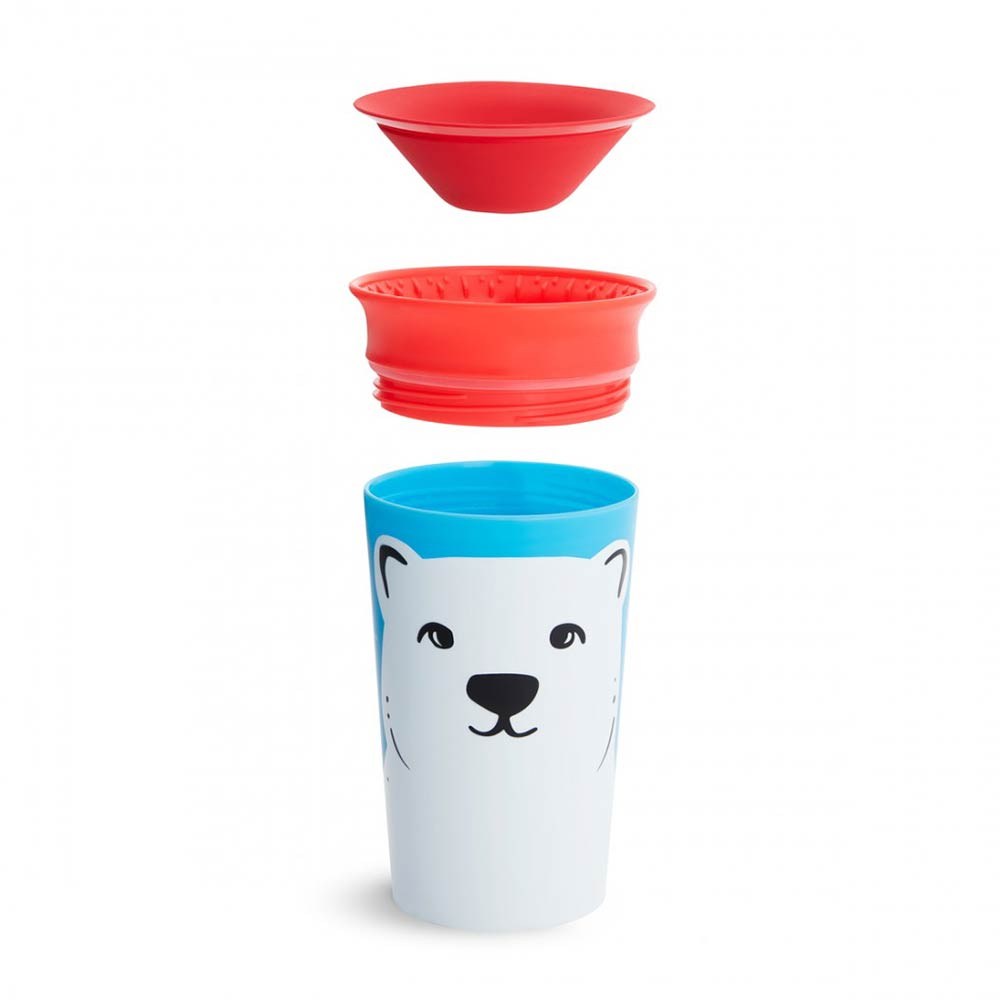 Εκπαιδευτικό Κύπελλο Miracle 360° Sippy Cup Polar Bear 266ml 51779 Munchkin - 2