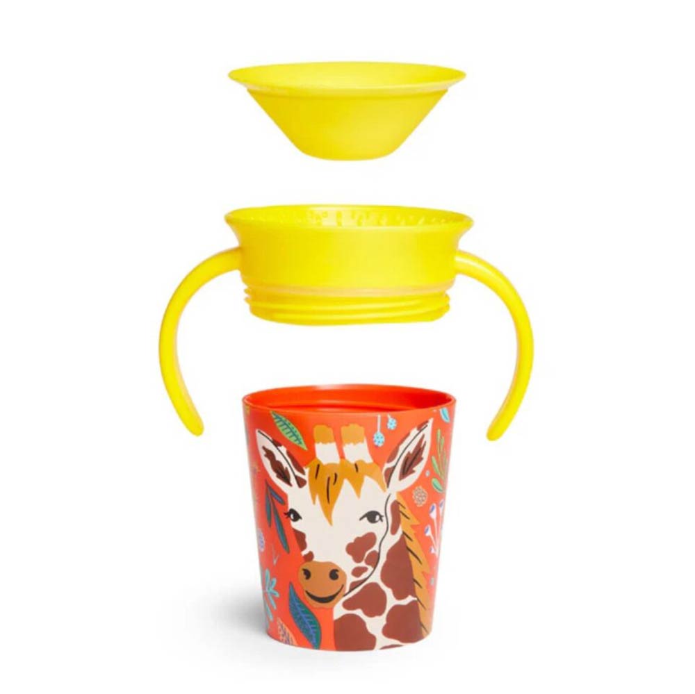 Εκπαιδευτικό Κύπελλο με Λαβές Miracle 360° Giraffe 177ml 5183301 Munchkin - 1