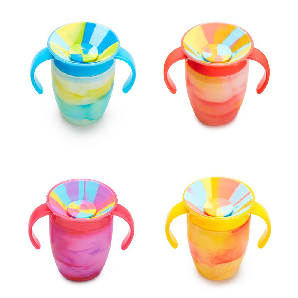 Εκπαιδευτικό Κύπελλο με Λαβές Miracle 360° Trainer Cup Tropical Swirl σε 4 Χρώματα 207ml 90317 Munchkin - 4