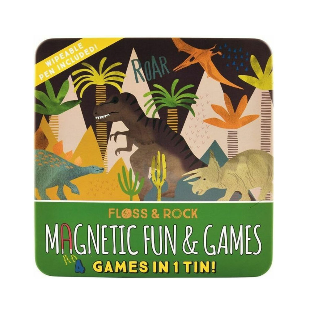 Μαγνητικό Παιχνίδι Κατασκευών Δεινόσαυροι 4 σε 1 40P3564 Floss & Rock - 0