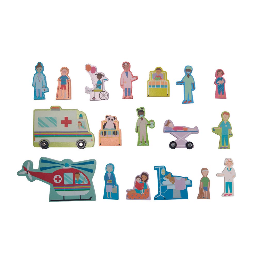 Παιχνιδοκουτί - Κουκλόσπιτο με θέμα Νοσοκομείο 44P6425 Floss & Rock - 2