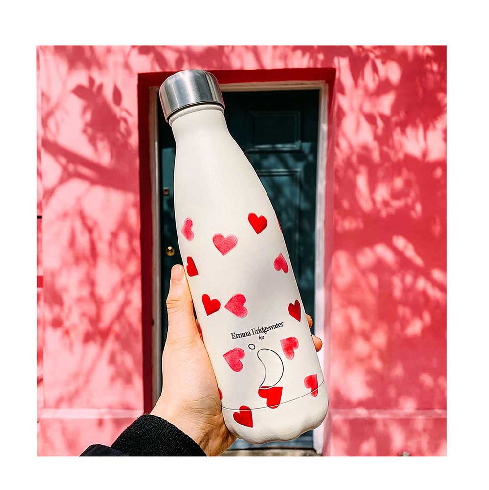 Ανοξείδωτο Μπουκάλι Θερμός Emma Bridgewater Pink Hearts 500ml 200345 Chillys - 4