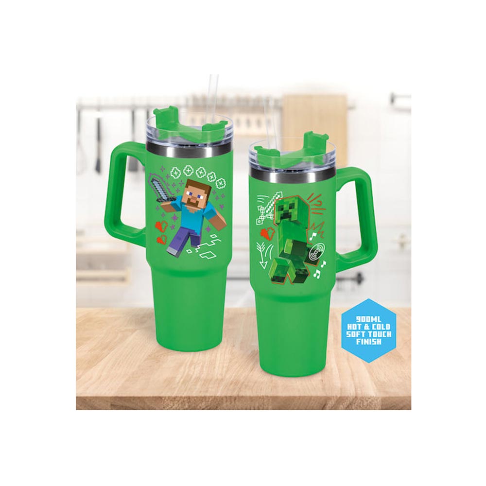 Ανοξείδωτο Ποτήρι Θερμός Tumbler XL 900ml Minecraft Green Multiway Insulated PP14600MCF Paladone - 2