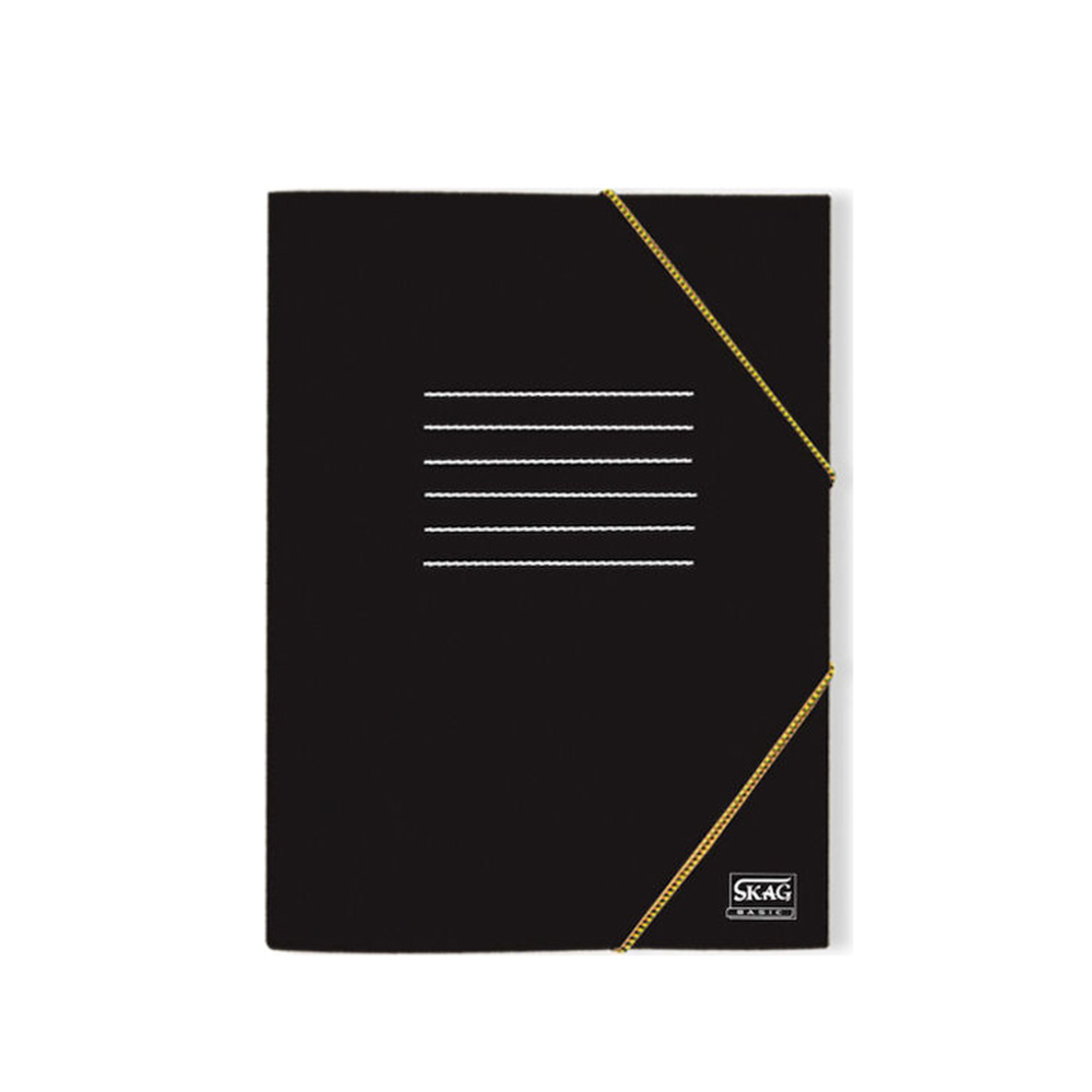 Ντοσιέ με Λάστιχο Α4 Basic Μαύρο 224314 Skag - 102396