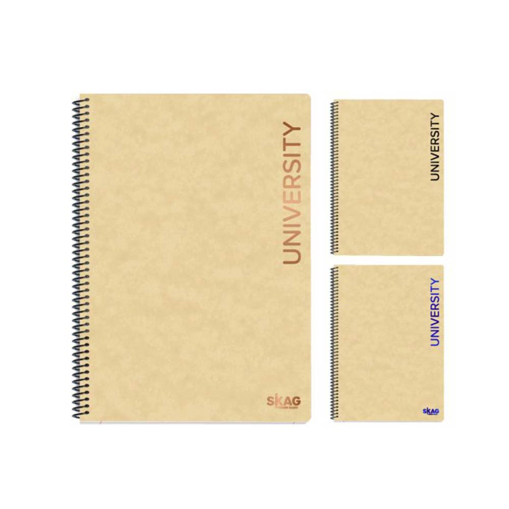 Τετράδιο Σπιράλ Ριγέ Α4 3Θ University Plus 312875 Skag - 121536