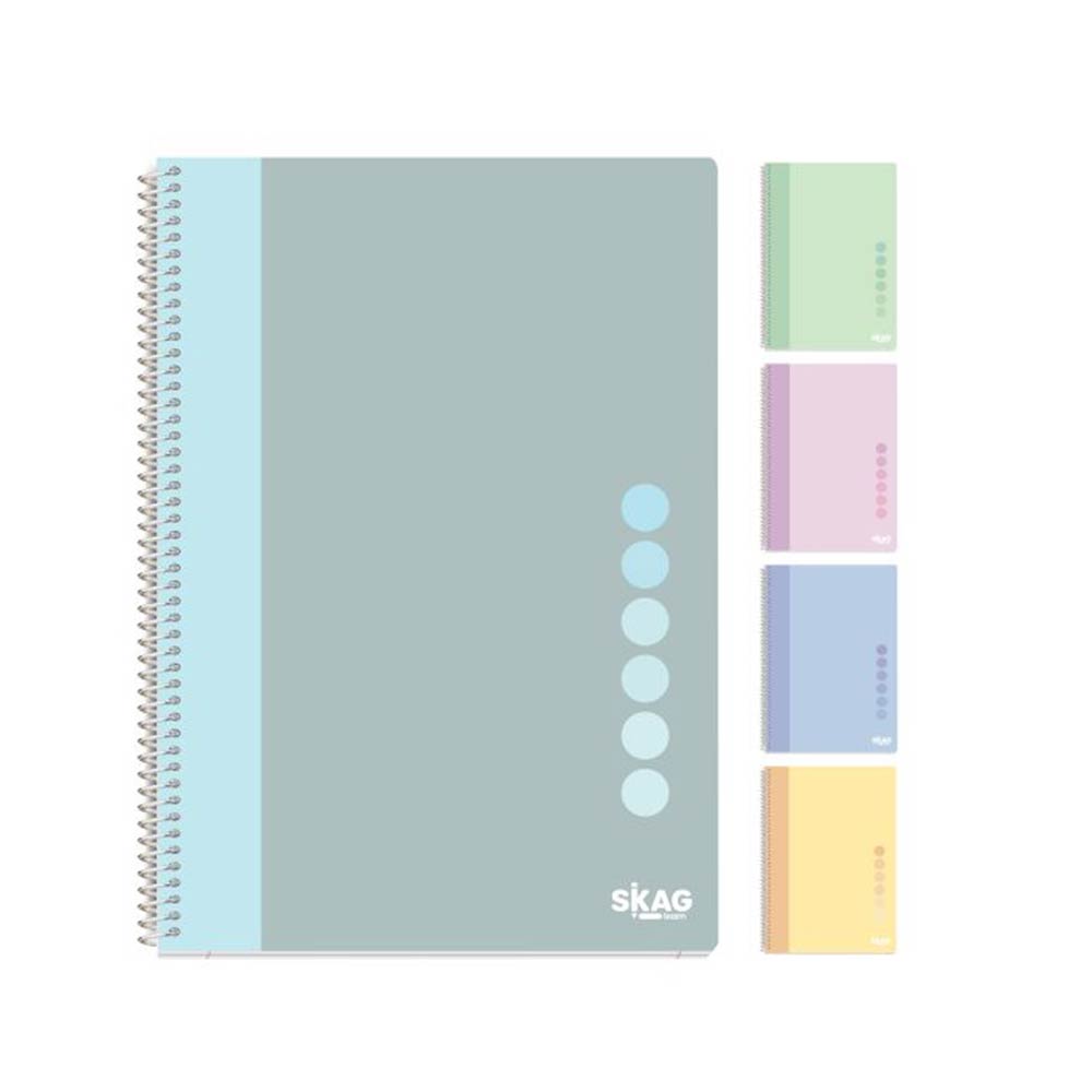 Τετράδιο Σπιράλ Ριγέ Α4 2Θ Pastel Vibe 312912 Skag - 121538